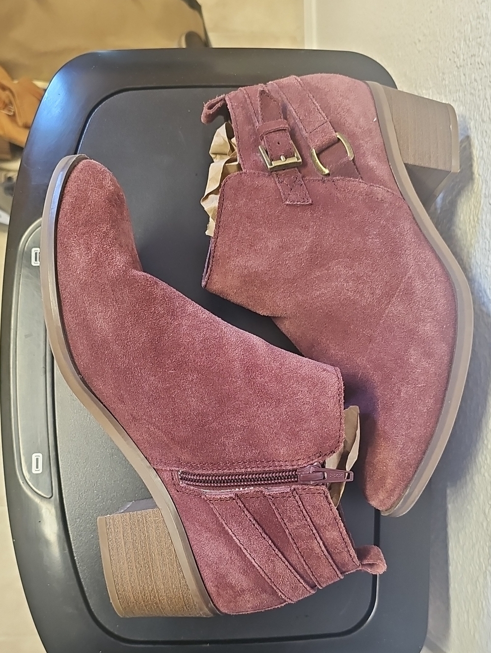 SONOMA RNH7327 Suede Ankle Boots in Pink US 9 M Tote 11 - Picture 3 of 7